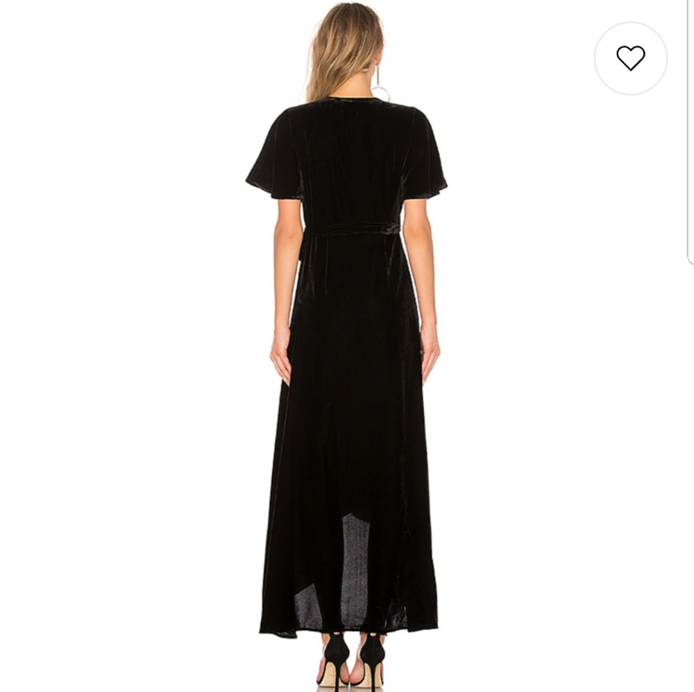 KRAUSE Wrapped Velvet Dress in BLACK - Picture 5 of 5